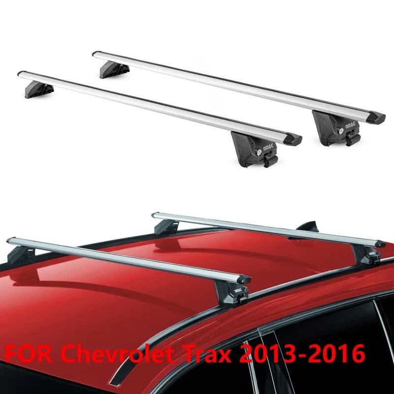 Roof Rack Cross Bars for Chevrolet Trax 2013-2016, Alu Grey Luggage Carrier 2pcs