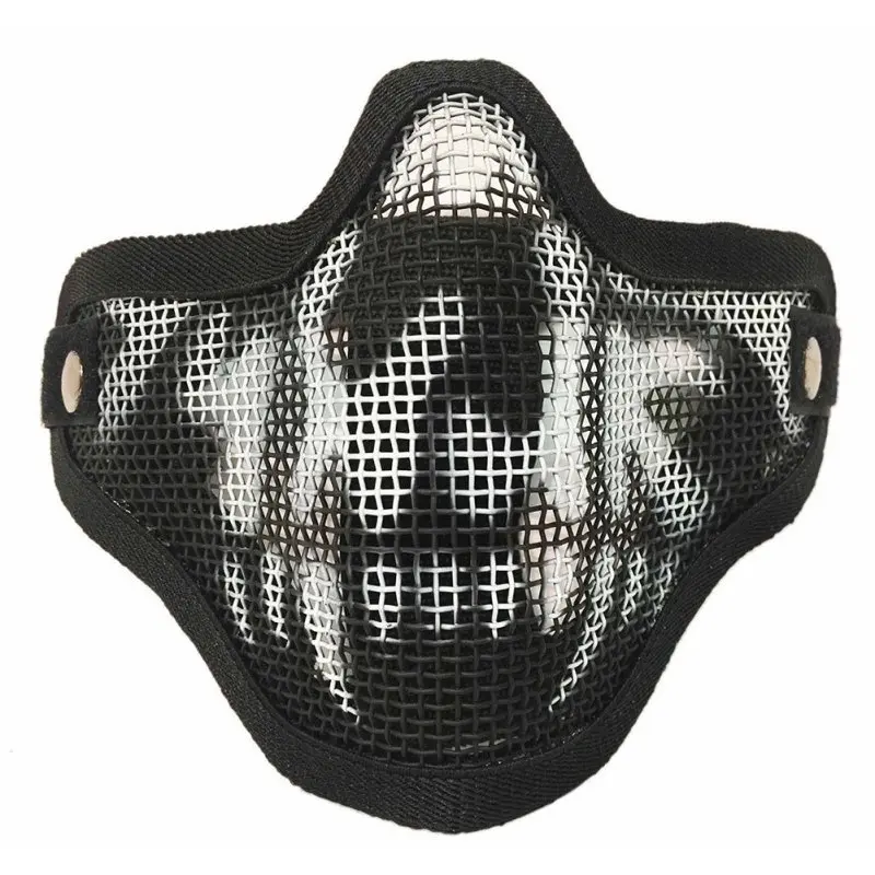 tactica half face mask face cover protector mascara de arroz batalha ao ar livre ciclismo equitacao esportes 01