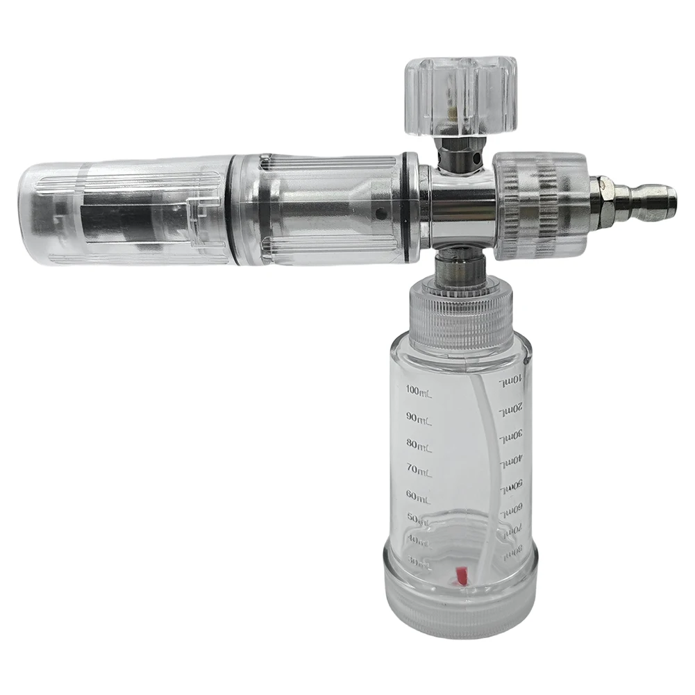 

100ml Pressure Washer Gun Adjustable 4500PSI Water Foam Pot with 1/4 Inch Quick Connector Foam Spray Pot Car Wash Accessories