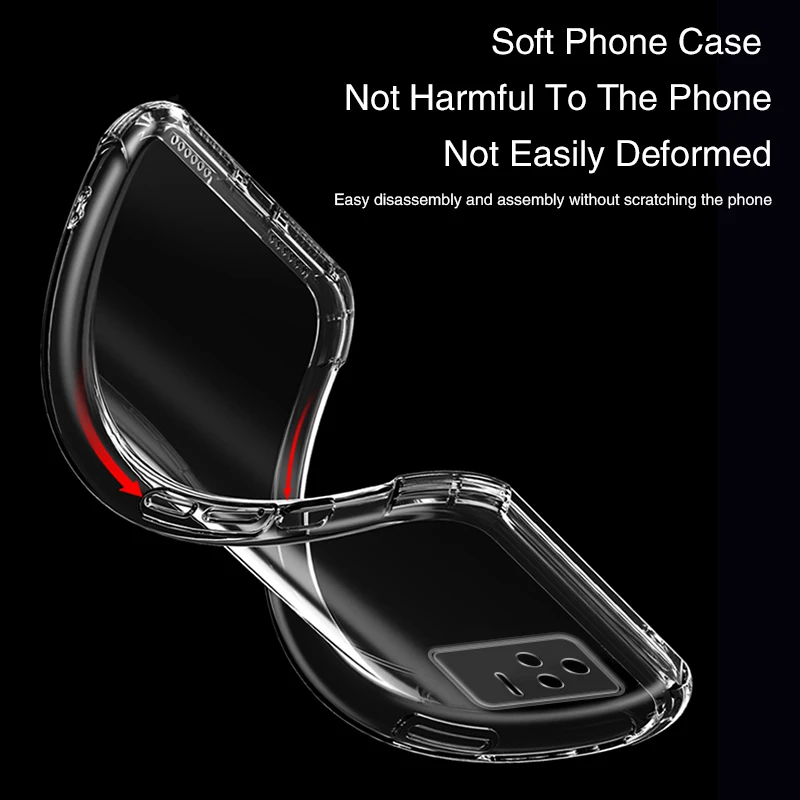 Soft Silicone Case for Xiaomi PocoF4 Poco F4 GT F4GT 5G Airbag Transparent Original Back Cover Mobile Phone Accessories Carcasas