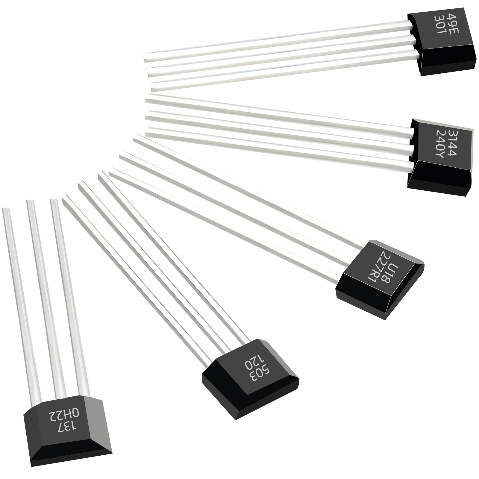 20pcs A3144E SS41F SS49E OH137 TO-92S Hall Effect Sensor 3Pins Magnetic Detector for Arduino