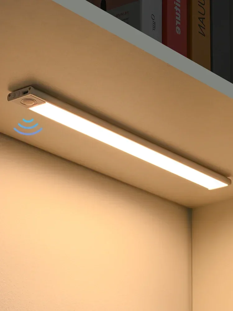 10-60CM Ultradunne LED-onderkastverlichting Magnetisch oplaadbaar bewegingssensorlicht Geschikt voor keukens Kasten Workshops - afbeelding 2
