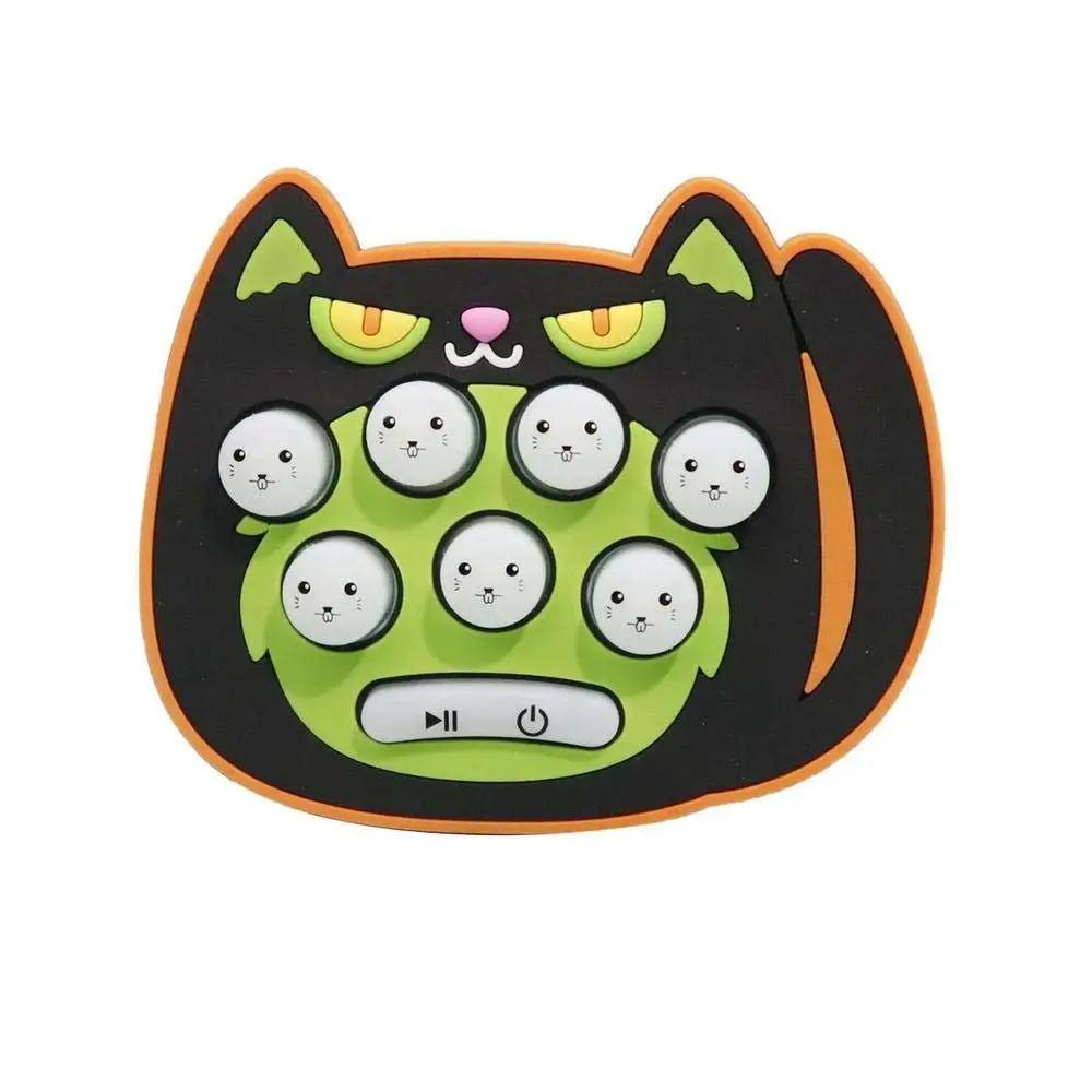 

Game Keyring Mini Whack-a-Mole Machine Hallowmas Cartoon Handheld Game Machine Keychain Music Quick Press Quick Push Bubble Game