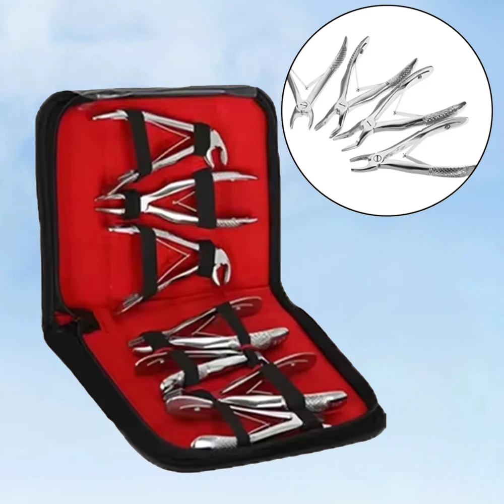 

7Pcs Dental Extraction Forceps Kit Professional Oral Surgery Tools Set for Dentists Children Teeth Removal Instruments