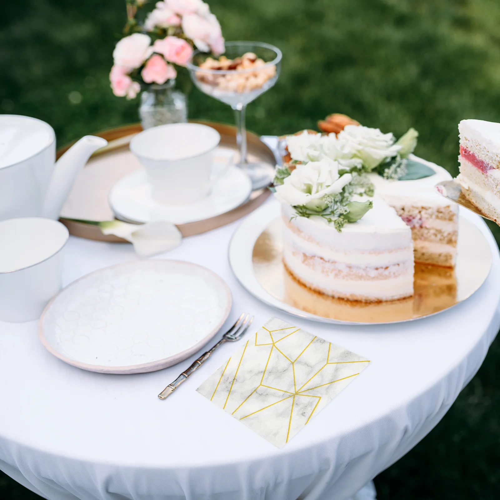 

2 Bags Marble Pattern Paper Guest Napkins Marbled Dinner Napkins Table Decoration Bathroom Guest Towels Disposable Hand Towels