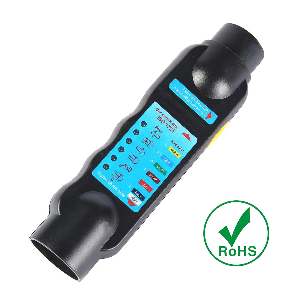 AOHEWEI 13 Pin Tester per rimorchio indicatori luminosi spina e presa connettore strumento 12V circuito di cablaggio diagnostico per camion Caravan