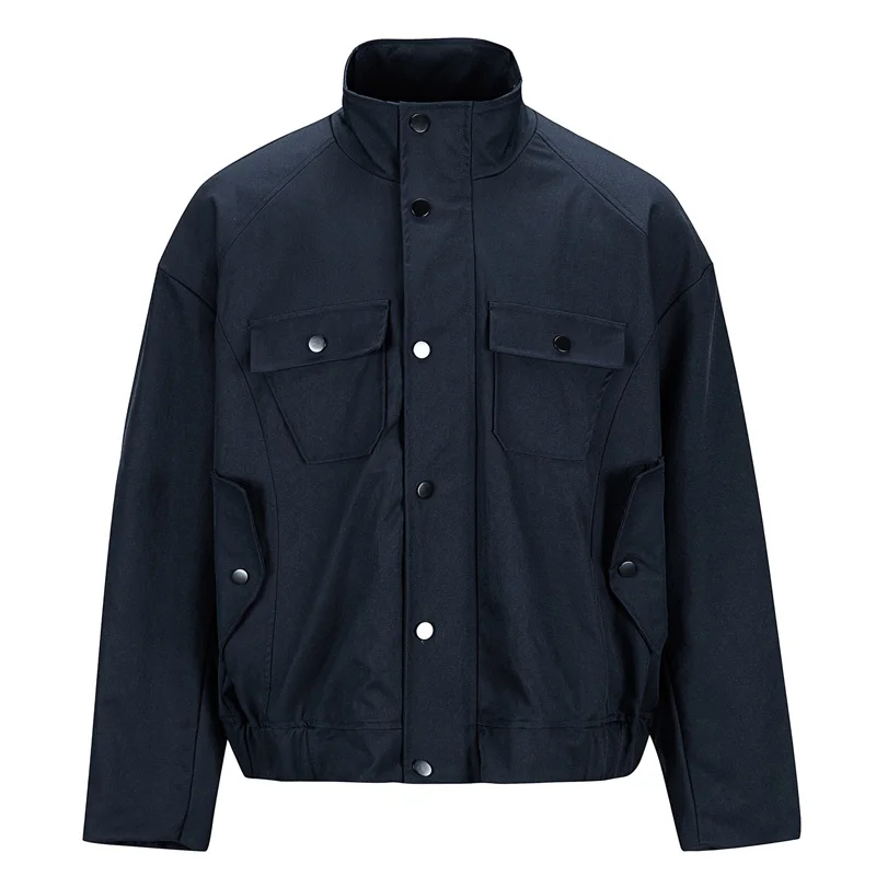 

Мужская уличная функциональная японская модная уличная куртка-карго с несколькими карманами, женская свободная повседневная куртка-карго с воротником-стойкой, техническая куртка, пальто