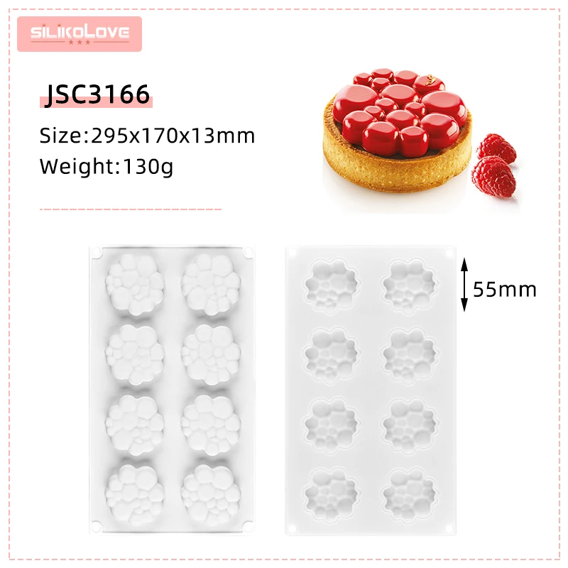 SILIKOLOVE Silicone Pastry Mold for Tarte Decoration Dessert Tartlet Mould Cake Stencil Baking Accessories