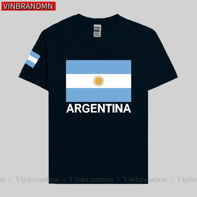 Argentina men t shirt Argentine jerseys nations team 100% cotton t-shirts fitness clothing streetwear tees country flag ARG