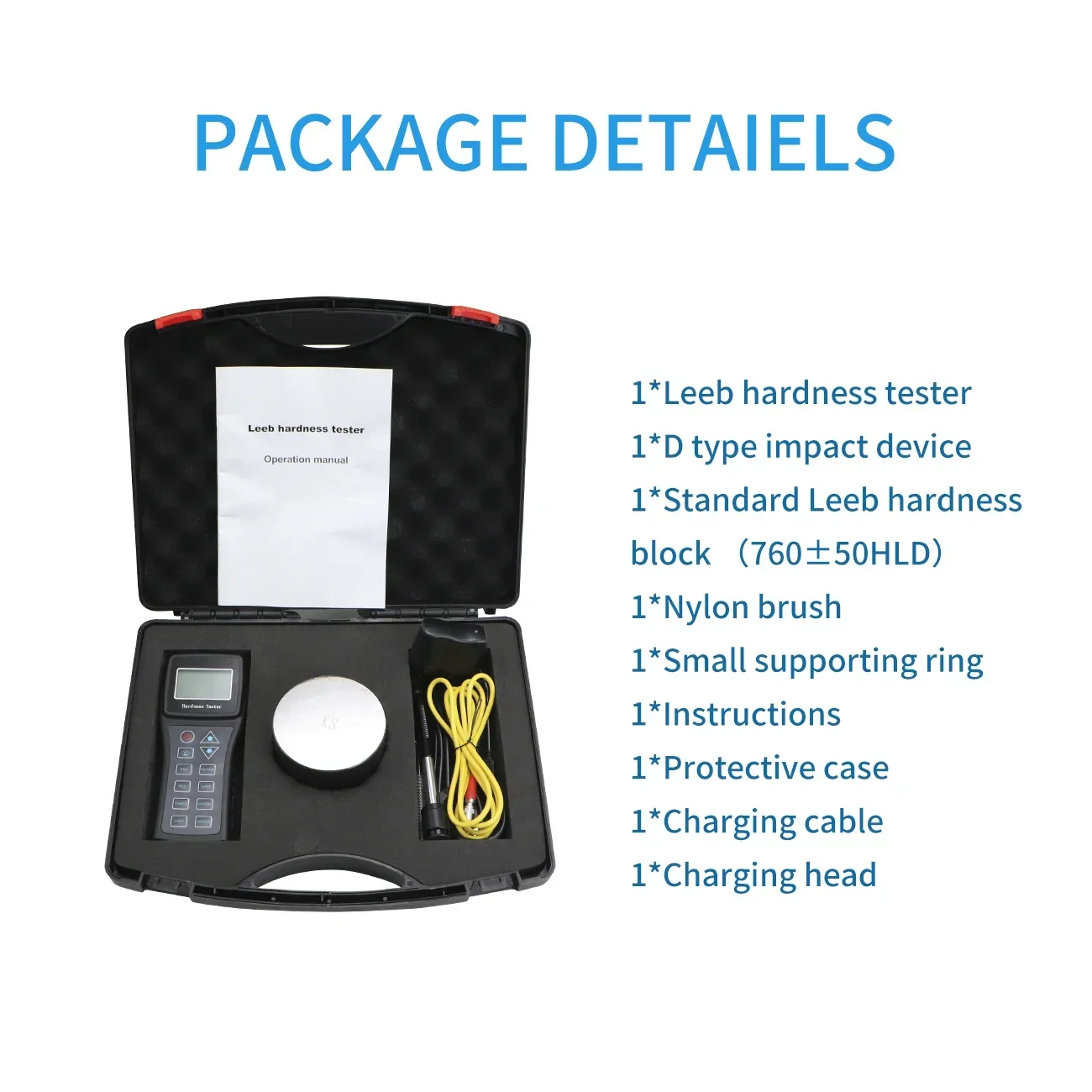 SL-150 Portable Digital Leeb Hardness Tester Multifunction Hardness Tester LCD Display High Precision