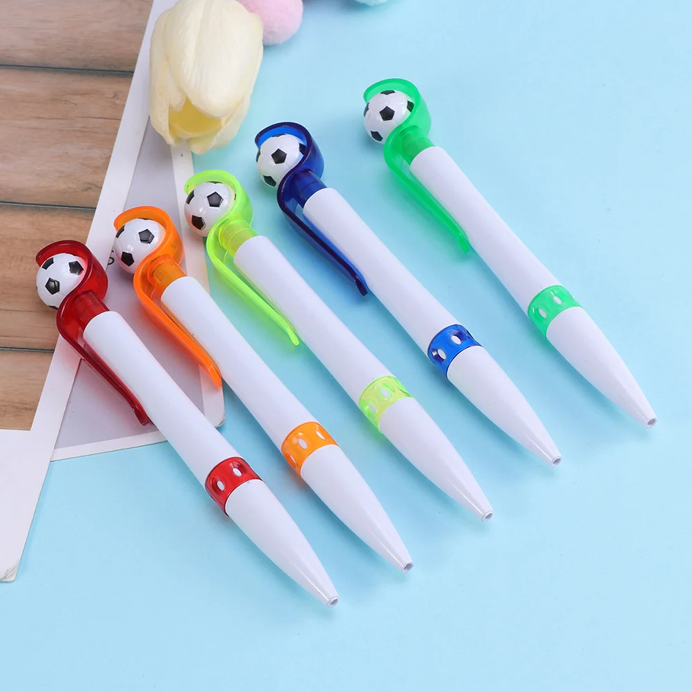 

10Pcs Adorable Football Shaped Ballpoint Pens Student Stationery Lightweight Portable Artistic Gift for Daily Use