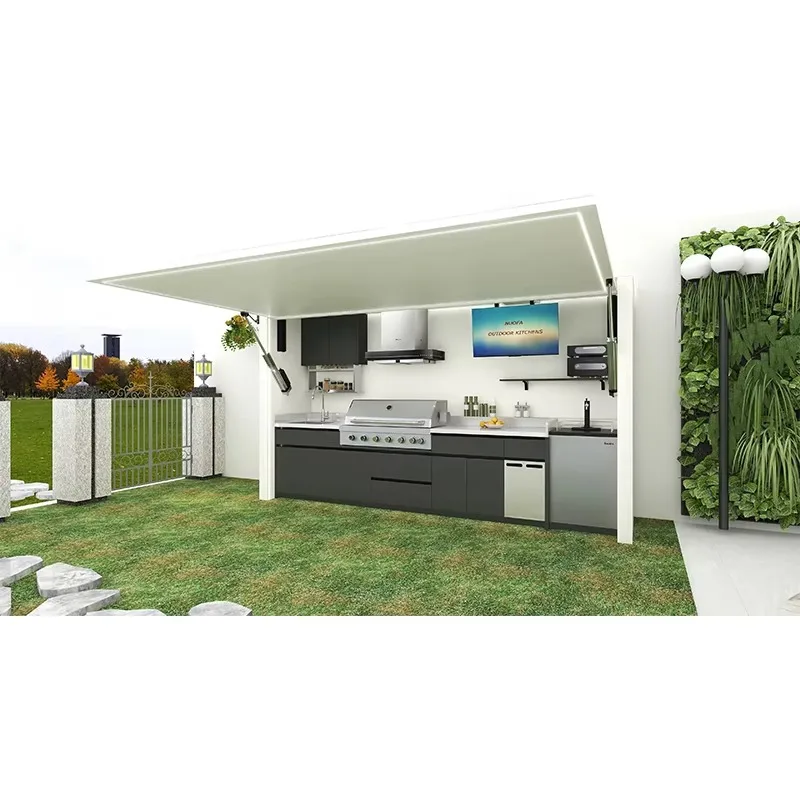 CUSTOMIZED Professional Manufacturer Stainless Steel BBQ Equipment Outdoor Kitchen Cabinets With Outdoor Grill
