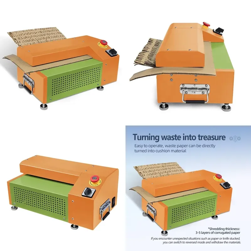 2026 CE 350mm Biodegradable Cardboard Shredder Eco Packaging Solution Non-Plastic Energy Saving for Cushion Logistic