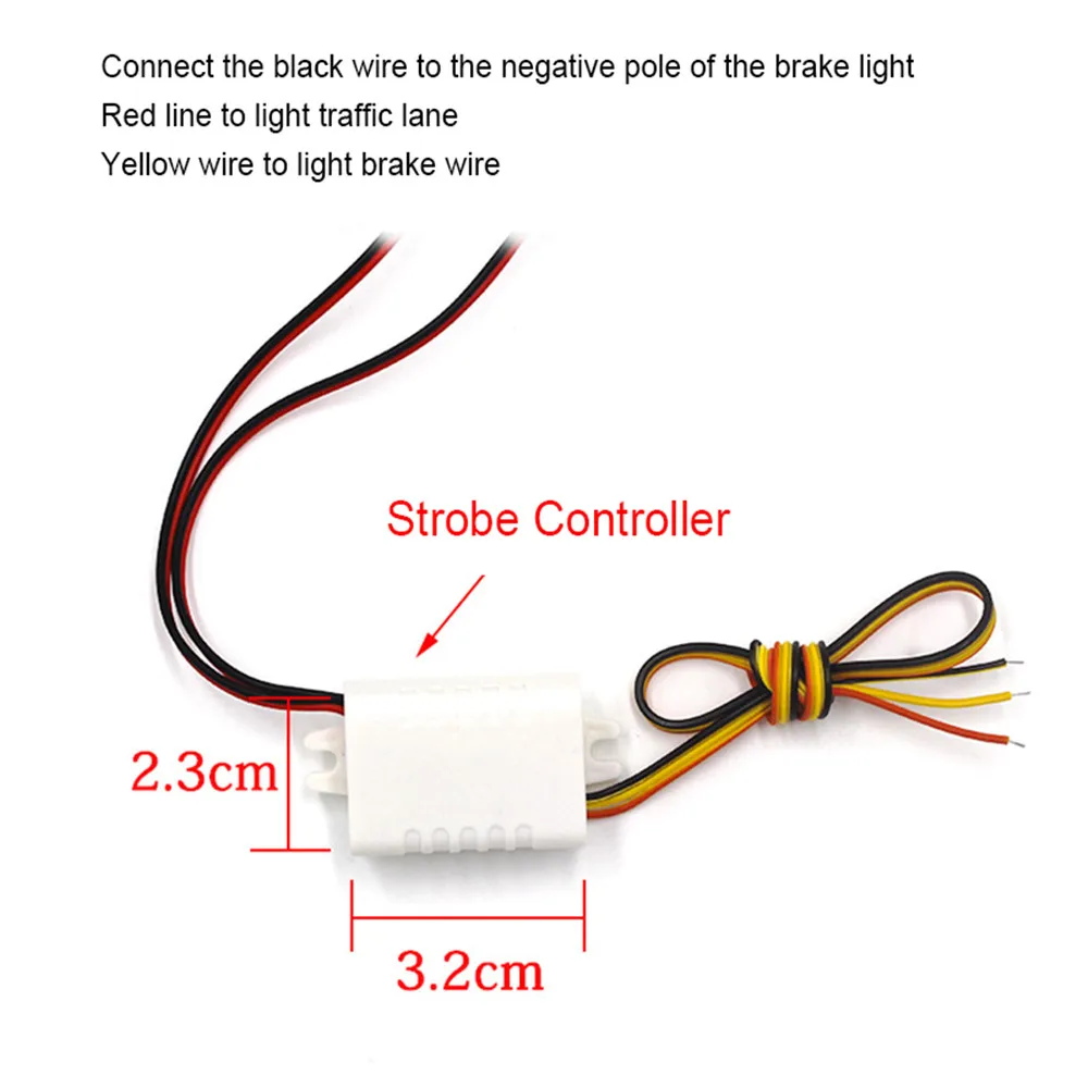 Luces estroboscópicas Led de policía para coche, luces intermitentes de 3 leds, estroboscopios de Flash automático, luz estroboscópica de