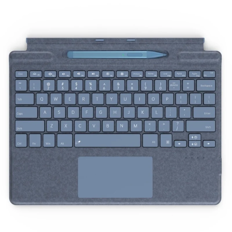 2025 New Color Microsoft Surface Pro 8/9/X/10/11 Bluetooth Magnetic Keyboard with Pen Slot,Touchpad and 7-color Backlit Keyboard