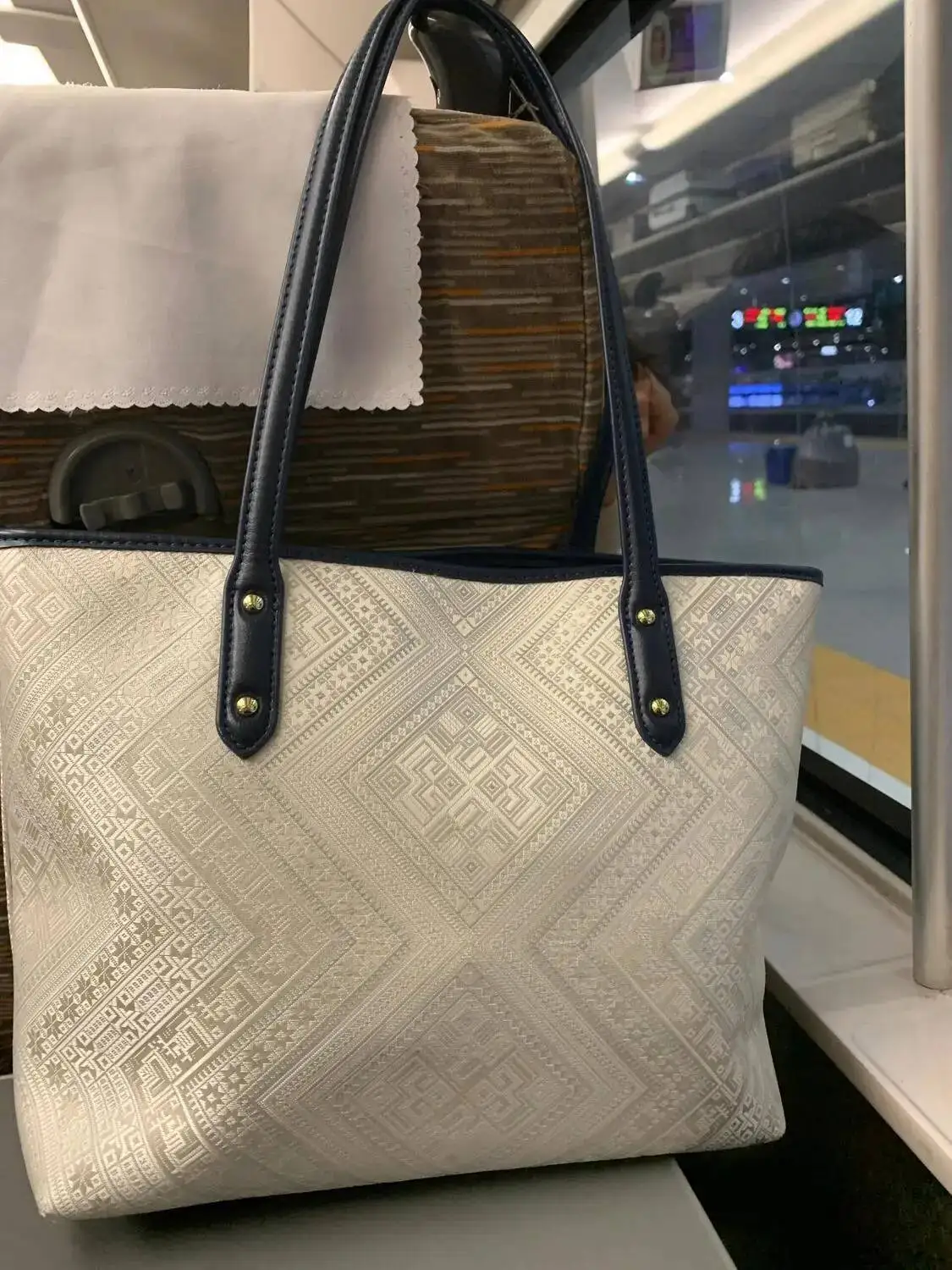 Bloom Chinese Style Beige Large Capacity Tote Women Designer Bag Handbag Ladies Vintage Y2k Shoulder Bags Aesthetic