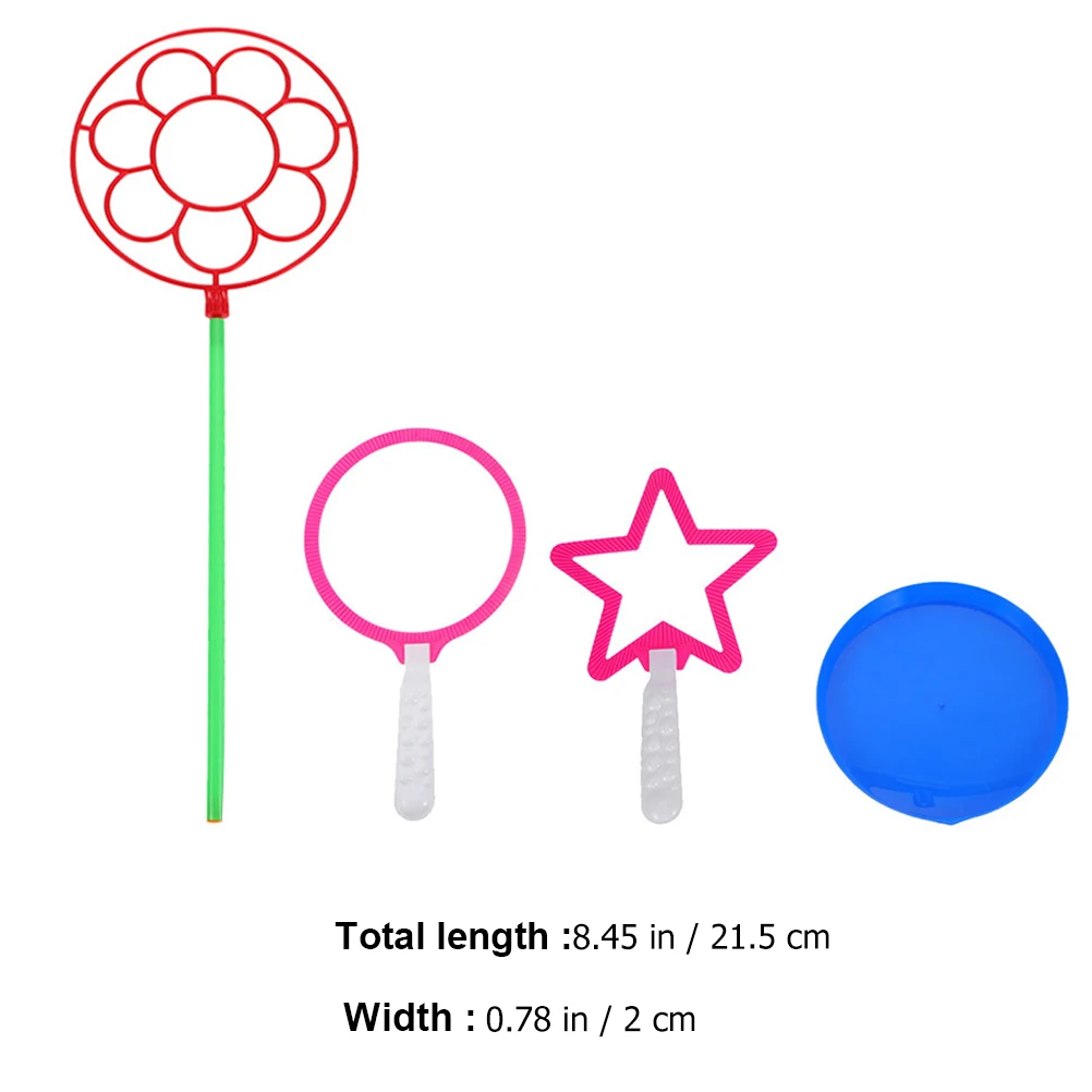 4pcs Wand Set Colorful Assorted Bubbles Outdoor Party Favors Blowing Bubble Bubble Ring Kit Spring Summer Winter