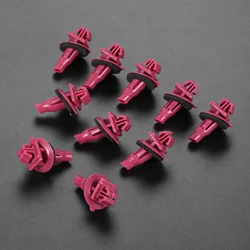 50Ps Oxblood Red Plastic Auto Fastener Clip Car Exterior Side Body Moulding Trim Clips for Toyota Land Cruiser Prado 75881-60010