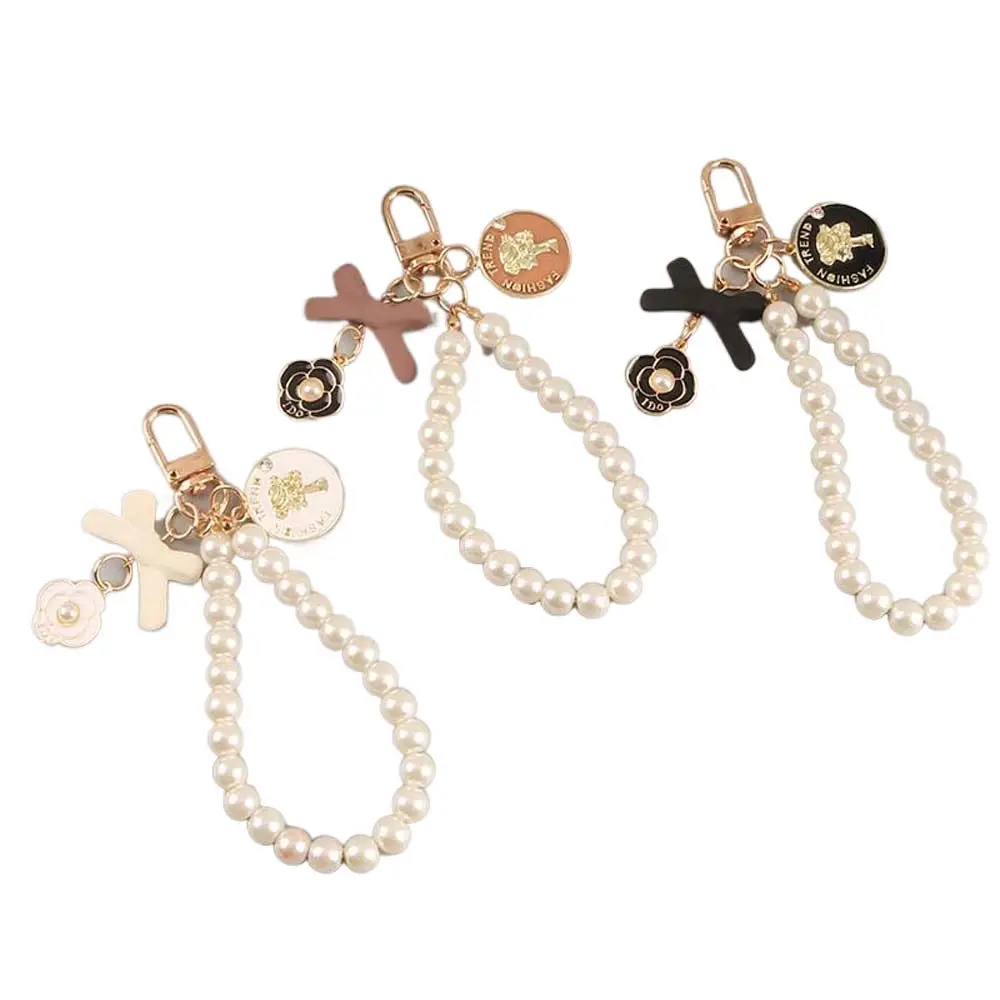 

Creative Car Pendant Key Holder Jewelry Accessories Beautiful Imitation Pearl Key Rings Key Chain Bag Charm Pearl Keychain