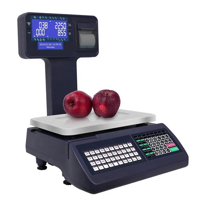 Digital Scale for Supermarket POS Systems 15kg Capacity LCD Display Cash Register Weighing Scales 10g Accuracy WiFi