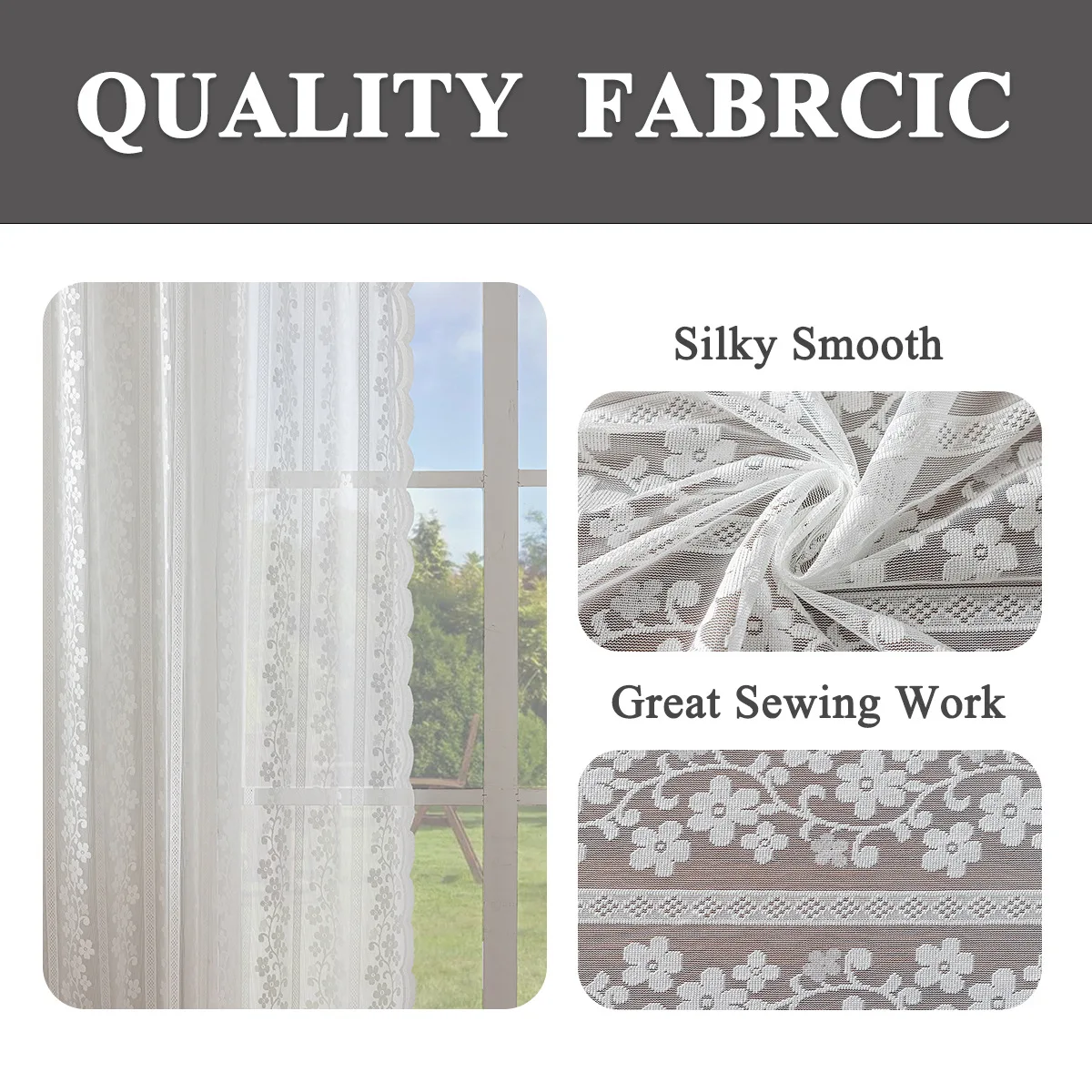 Vertical Striped Rose Flower Window Screen,Woven Lace Semi Blackout Curtains Threaded Pressed Threads,Room Exquisite Decoration