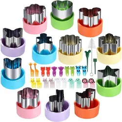 Stainless Steel Vegetable Cutter Shapes Set for Kids Children DIY Mini Food Fruit Cutters Mold Kitchen Accessories