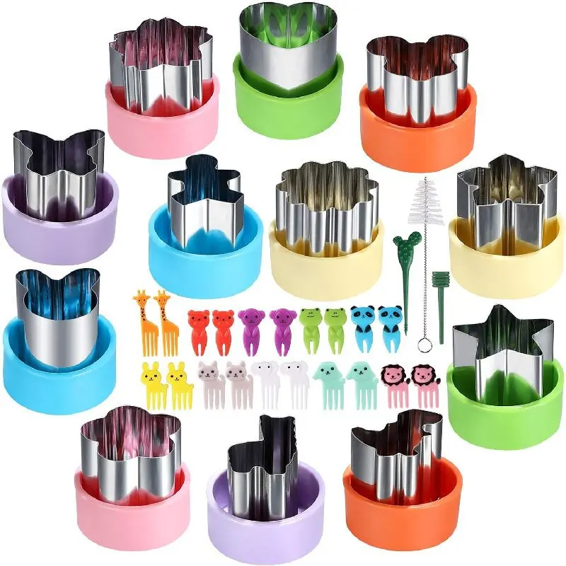 Stainless Steel Vegetable Cutter Shapes Set for Kids Children DIY Mini Food Fruit Cutters Mold Kitchen Accessories