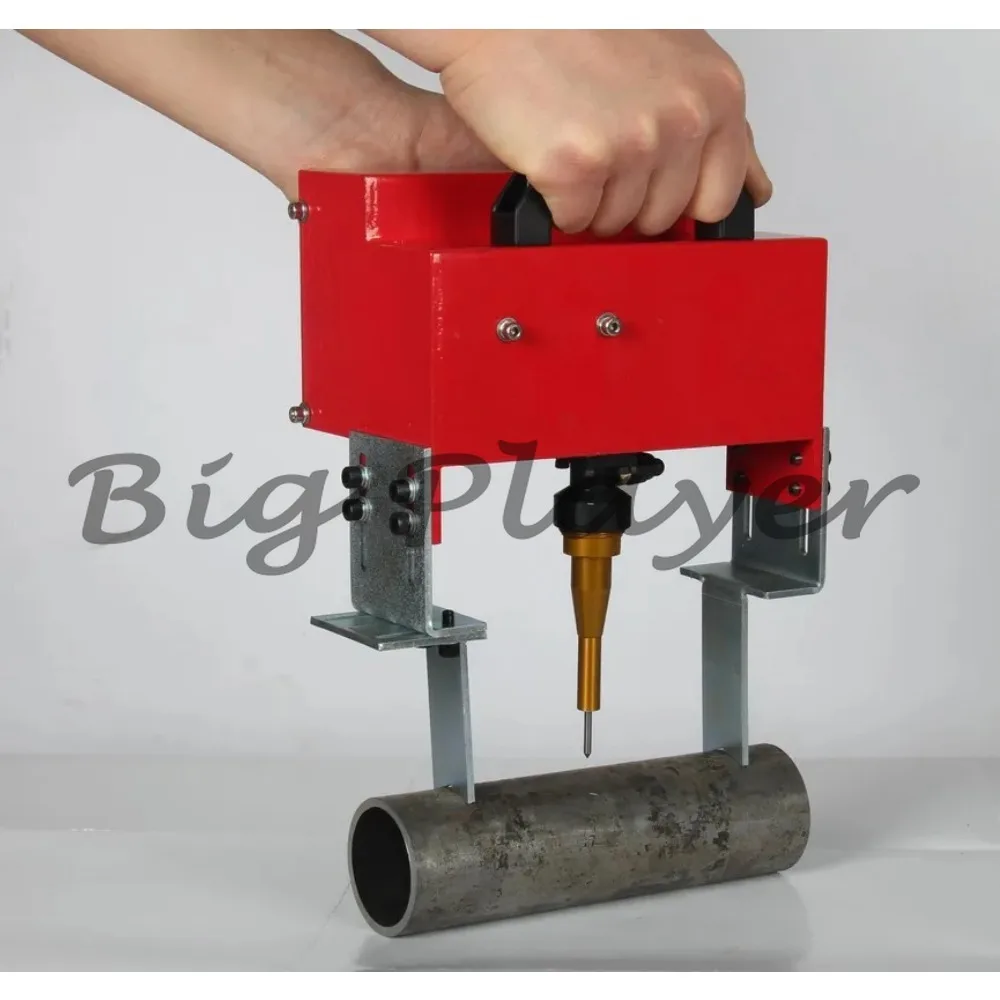 Pneumatic Dot Peen Engraver Kit - 100x20mm VIN Code Marking System with Adjustable Fixture for Frame