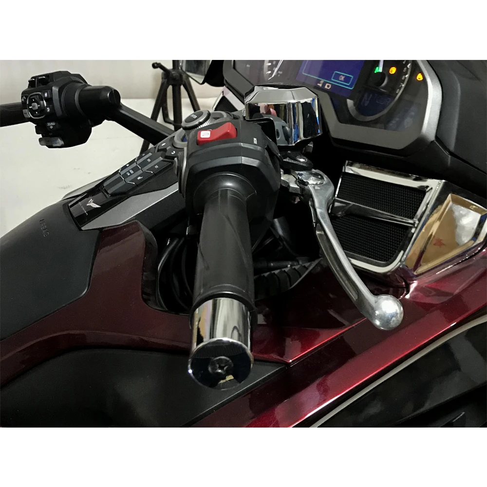 GL1800 Accessories Rod End Counterweight Chromium Handle End For HONDA Gold Wing 1800 GL1800 Handle Bar Chrome Bar Ends