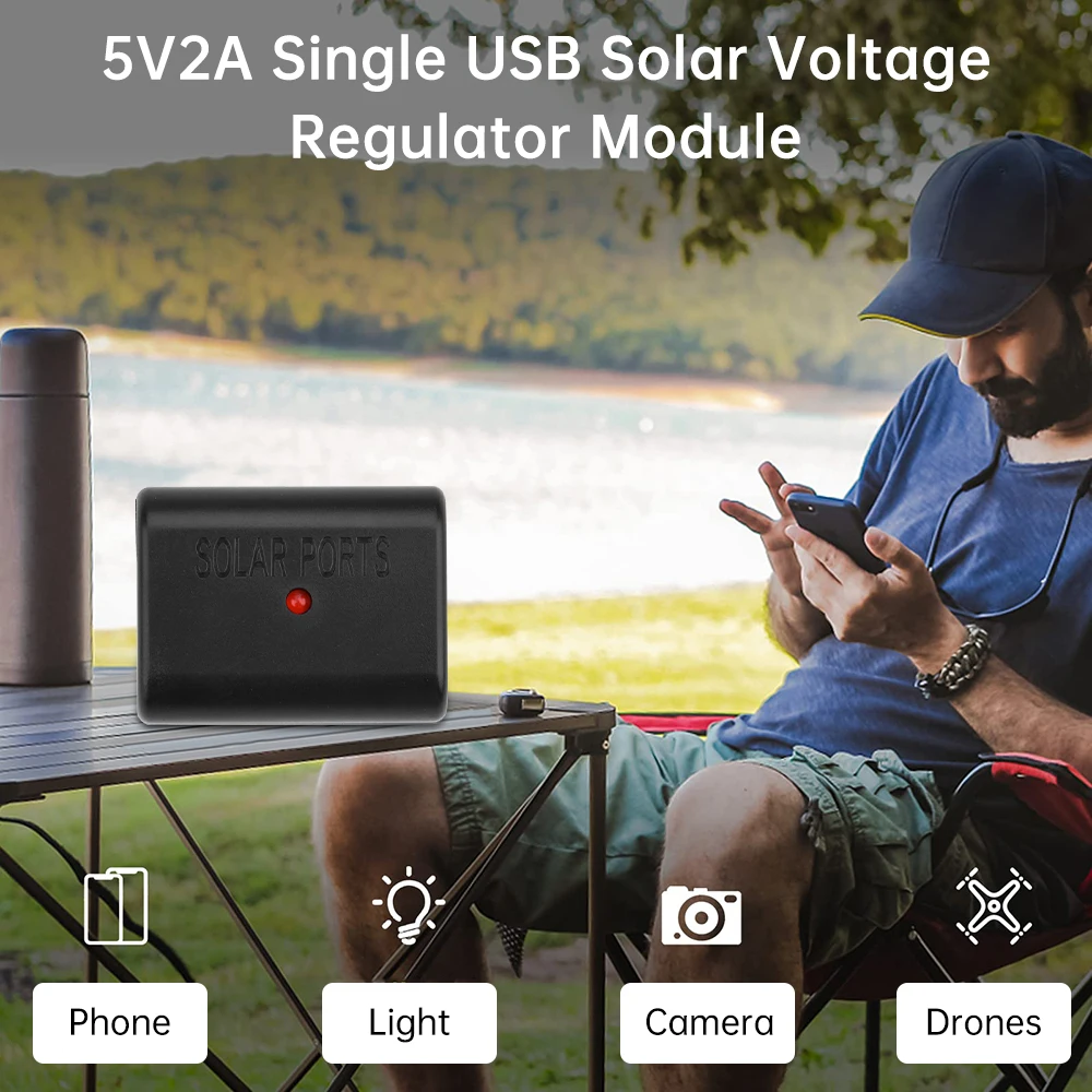 5V 2A Solarpanel Powerbank USB-Ladegerät Spannungsregler Modul Solarladegerät DIY DC5-22V Eingang – Detail 7