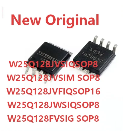 5/Piece Original W25Q128JVSIQ W25Q128JVSIM  W25Q128JVFIQ SOP16 W25Q128JWSIQ  W25Q128FVSIG SOP8 FLASH SPI memory chip In Stock