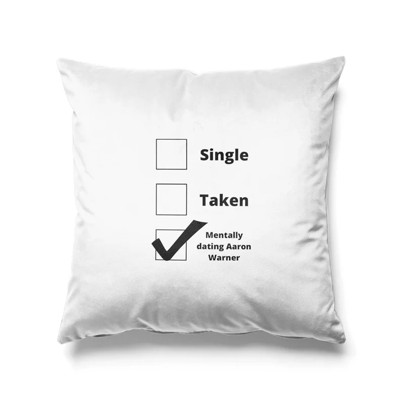 Aertemisi 18'' x 18'' Mentally Dating Aaron Warner Square Throw Pillow Cushion Covers Cases Pillowcases 45cm x 45cm