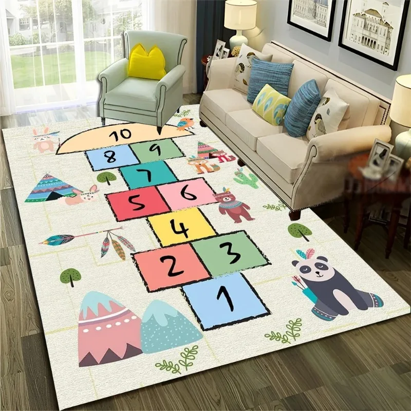 

Детский игровой коврик 2026: Забавный ковер-дорожка для мальчиков и девочек, декоративный коврик-диванчик, нескользящий напольный коврик для дома, гостиной, спальни