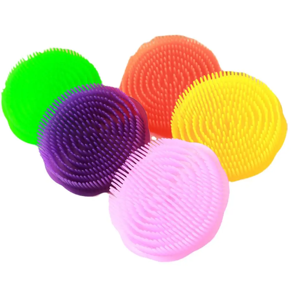 Silicone Hair Washing Comb Head Massage Handheld Round Bath Scalp Brush Products Shampoo Bathroom Massage Comb Brush Hair C X1P0