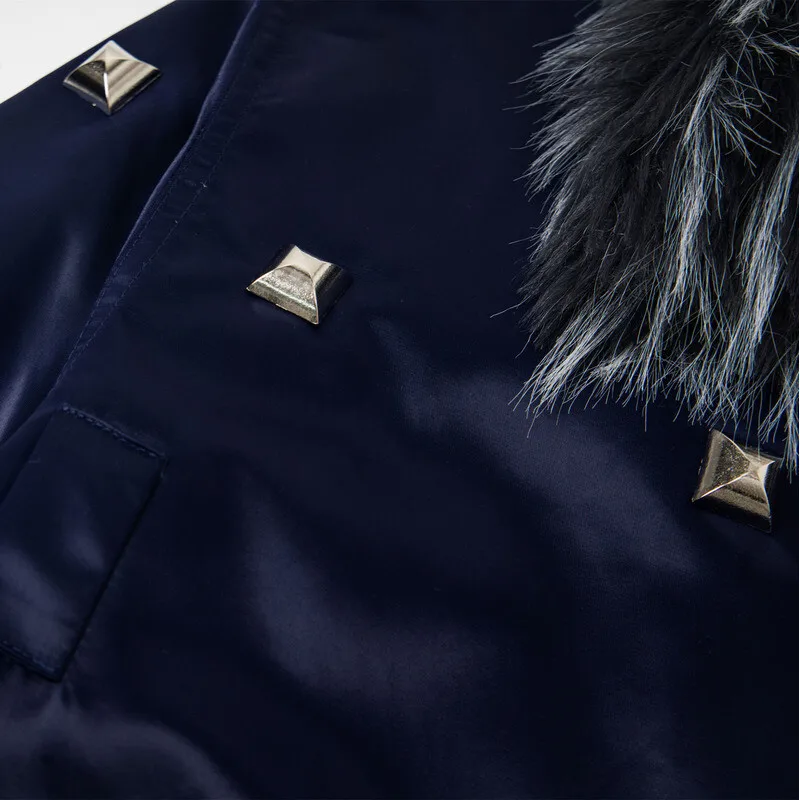 MWJLPWQ أزياء الشارع الأمريكي عالية الجودة تصميم مسمار النار القطن معاطف الذكور الفراء طوق تصميم القمم Modish 2025 شتاء 12916