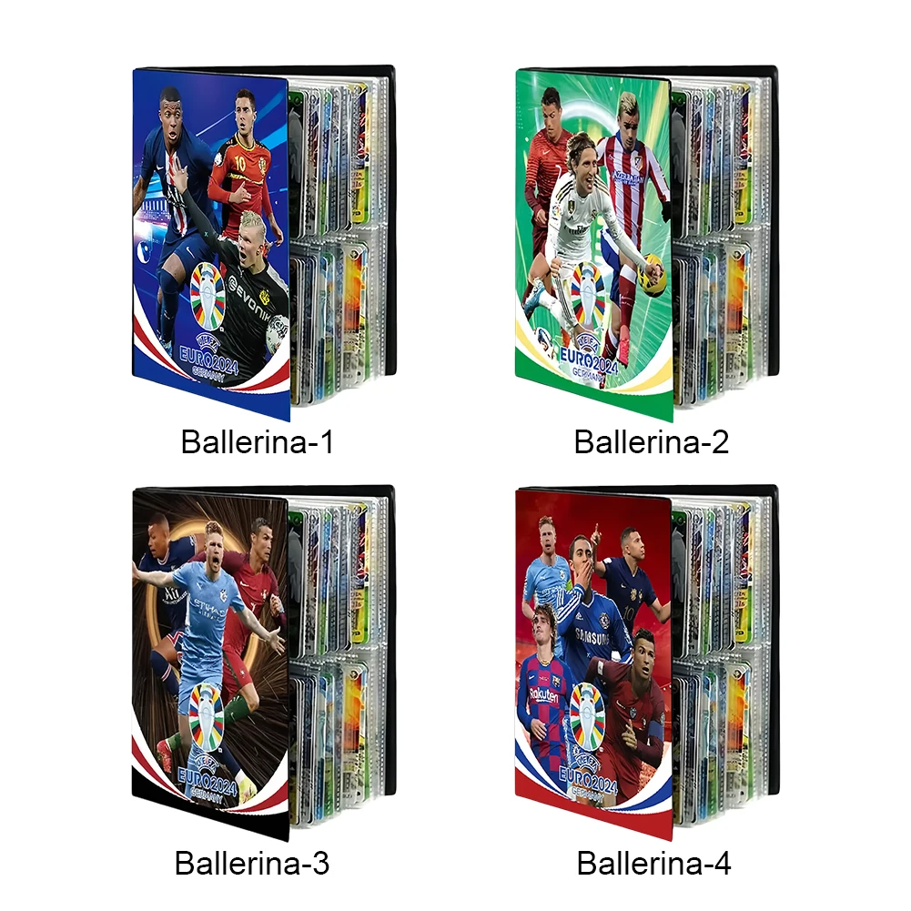 Soccer Star Player Card Box Album 240Pcs Football Star Card Book Soccer Card Binder Soccer Sports Trading Card Holder Album