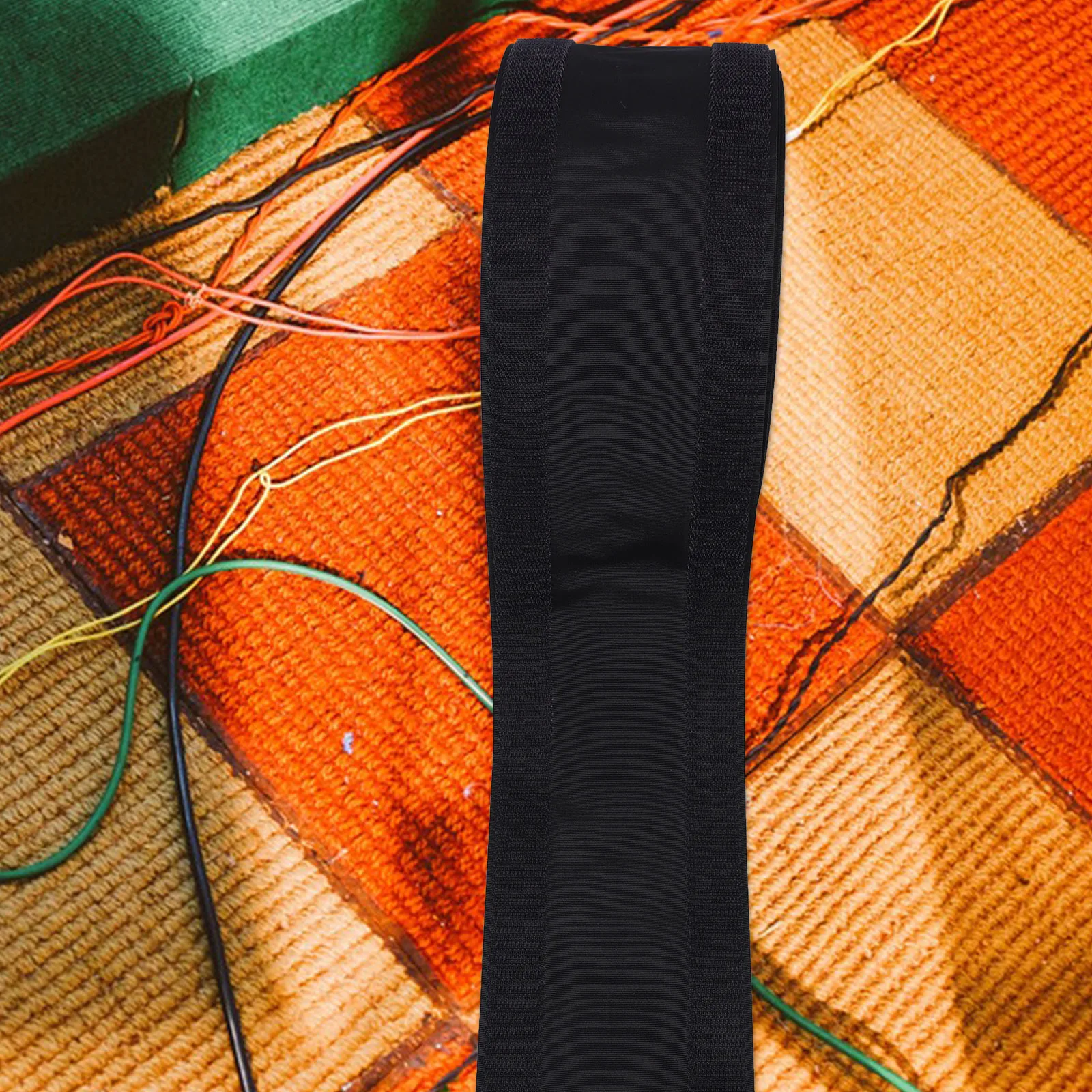 

1Pc Flexible Reusable Floor Cable Cover Polyester Nylon Magic Tape Sleeve Hook And Loop Strap Wire Organizer