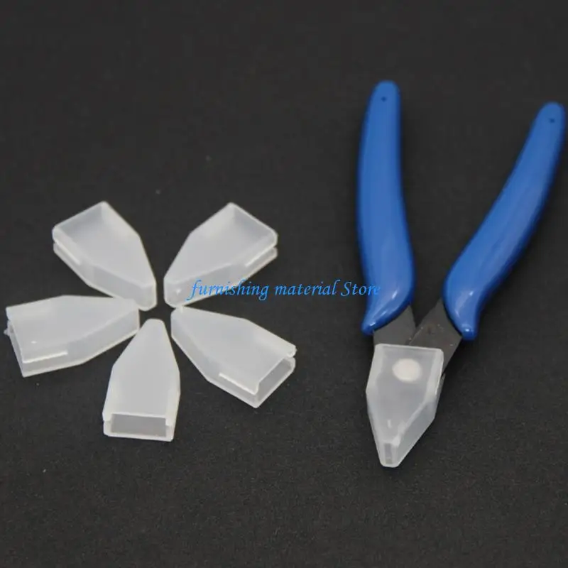

Y5GD Transparent Cuticle Trimmer Nipper Tweezers Scissor Cover Protectors for Nail Manicure Wire Cutter 50-piece/set Durable