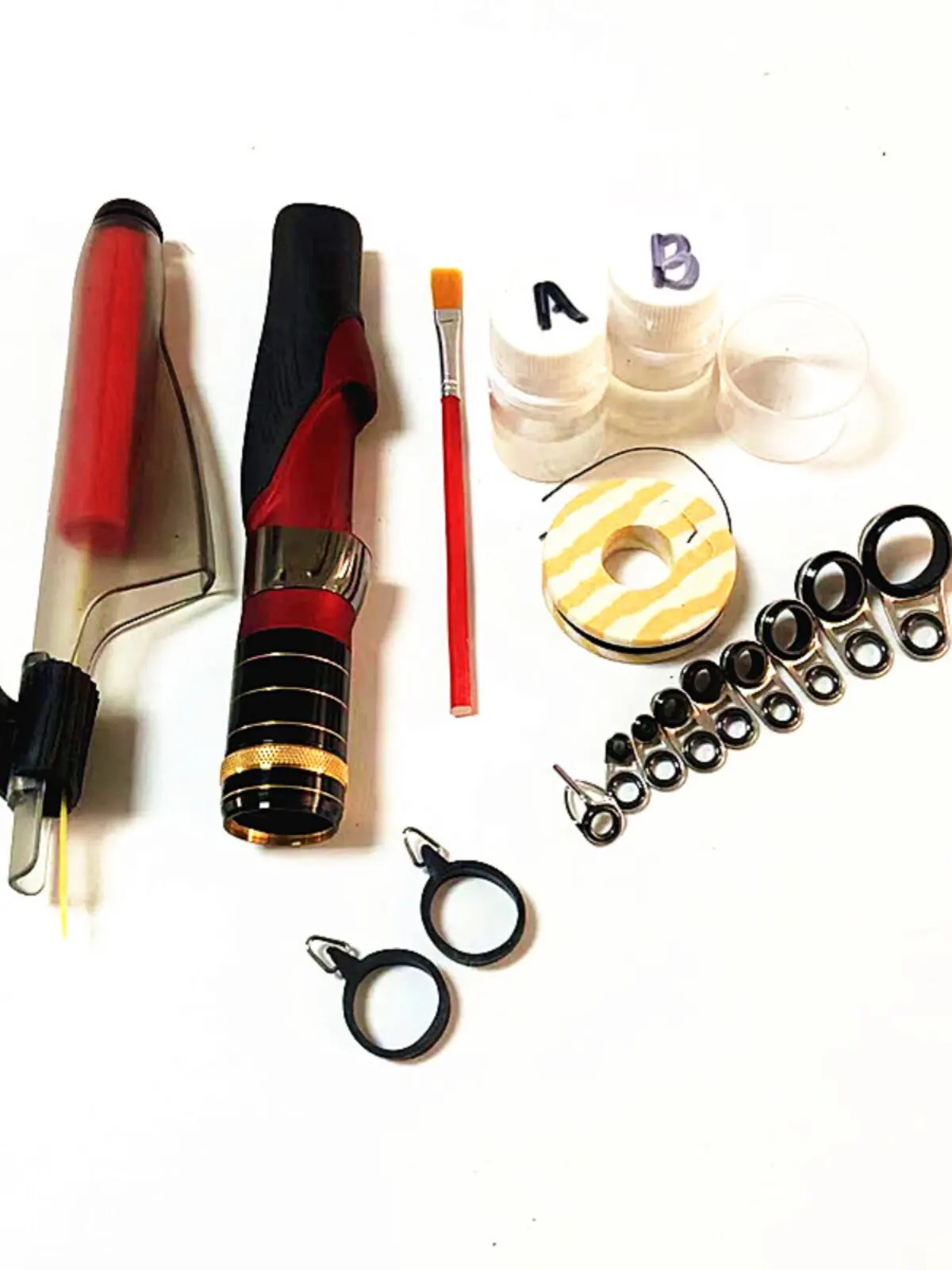 Fishing Rod Modified Stone Rod Wire Ring Full Set of Stainless Steel Ceramic Accessories Oblique Angle Anti-winding Guide Ring