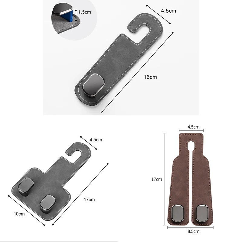لمرسيدس بنز BMW هوندا أودي تويوتا مازدا الجلد المدبوغ سيارة المقعد الخلفي هوك شماعات مسند الرأس المخفية هوك المنظم تستيفها