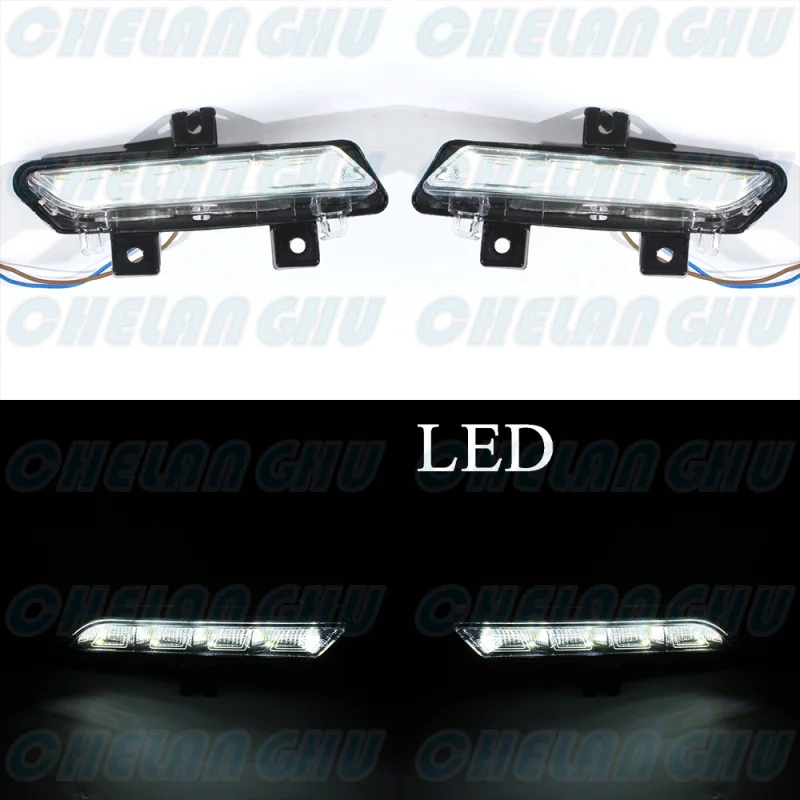 For Renault Clio 2012 2013 2014 2015 1 Pair Front Bumper LED DRL Daytime Running Light Lamp 266059493 266003864