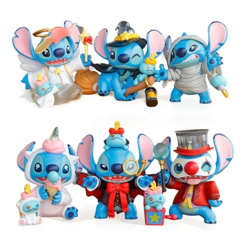 جديد 6 قطعة بين النجوم طفل لطيف عروسة كارتون لعبة بولي كلوريد الفينيل أنيمي الشكل سطح المكتب زخرفة Kawaii موضة غرفة الديكور هدايا عيد