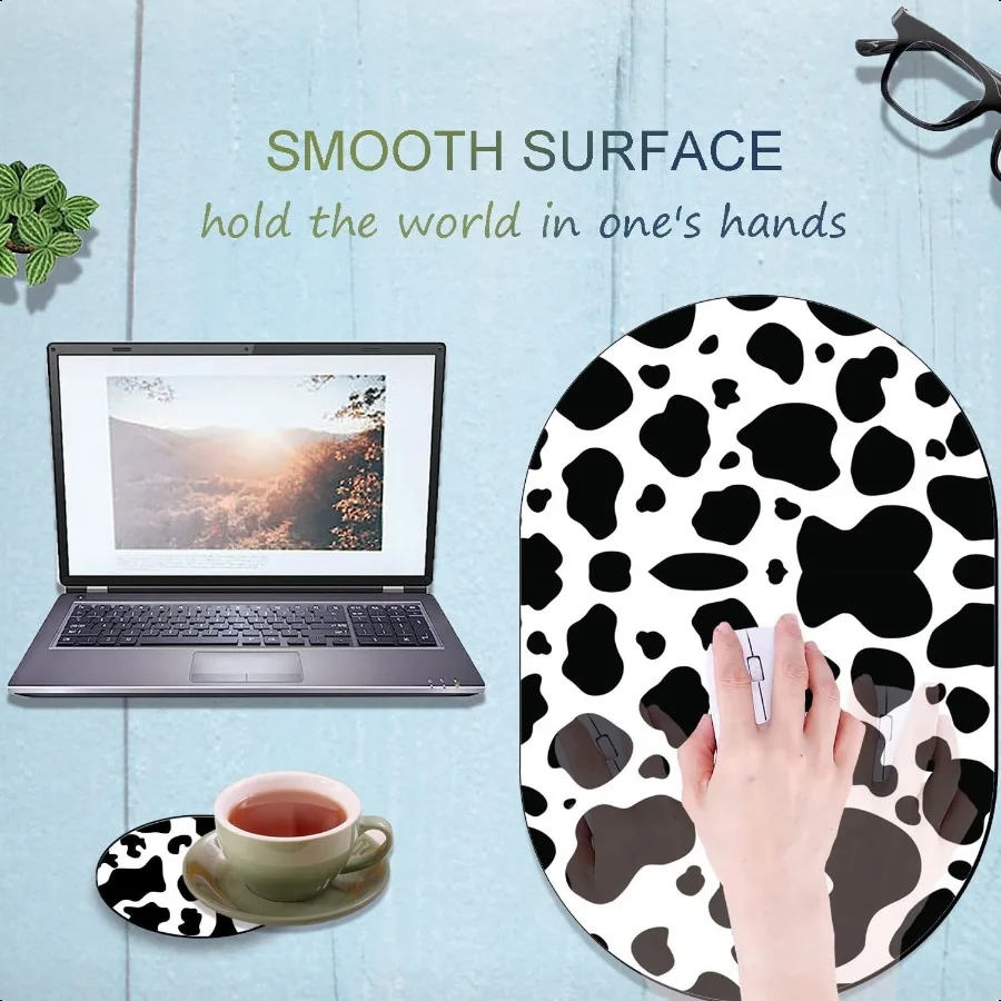 Desktop Computer Games NonSlip Mouse Pad and Coaster Combination Personality Mouse Pad Beautiful Pattern Waterproof Mouse Pad S