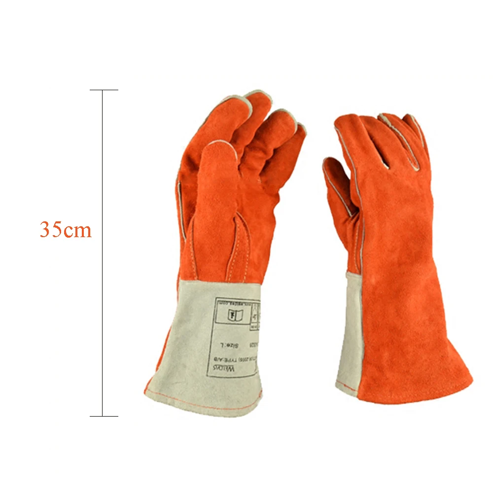 35cm Thicken Leather Anti-bite Gloves Animal Training Dog Snake Bite Anti-scratch Self Defense Protect Pet Feeding Safety Gloves