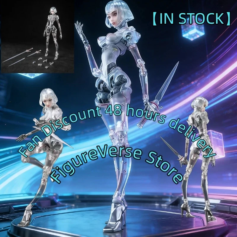 

【IN STOCK】 1/12 Articulated Action Figure Ai Agent Lady Transparent Mechanical Body Desktop Ornament For Anime Fans