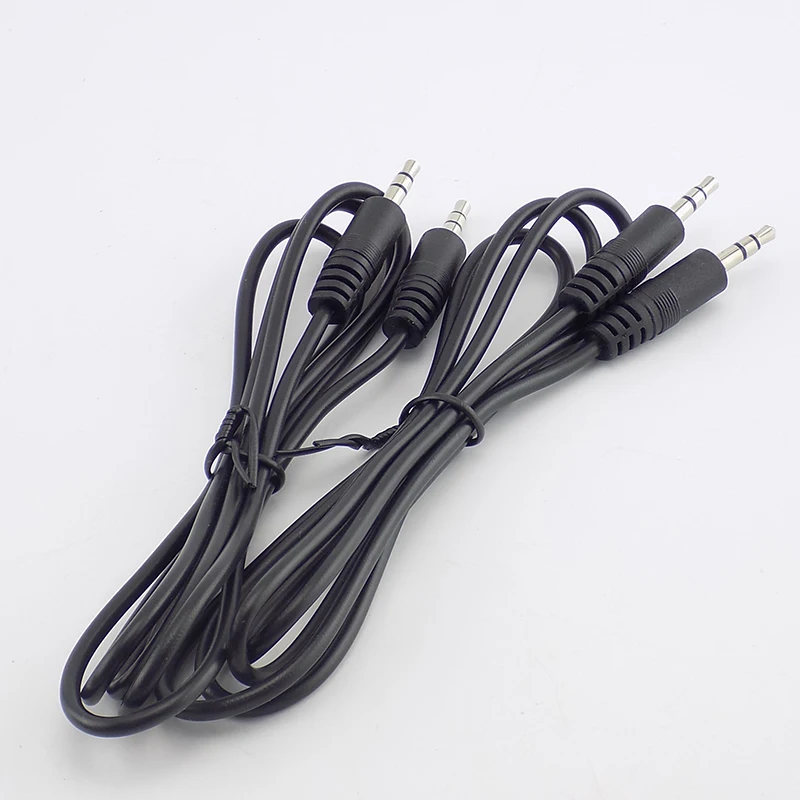 3.5mm Stereo Male to Male Plug Connector Adapter Cables Audio Aux Extension Cable Cord Conversion Line For TV Computer C6