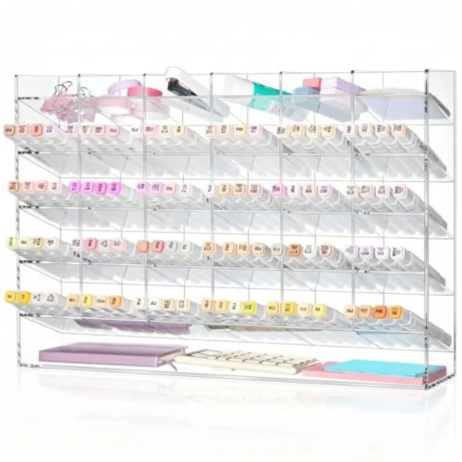 

Акриловый органайзер для ручек и маркеров на 350 штук, вертикальный держатель для маркеров, акриловая подставка для ручек для офисного стола