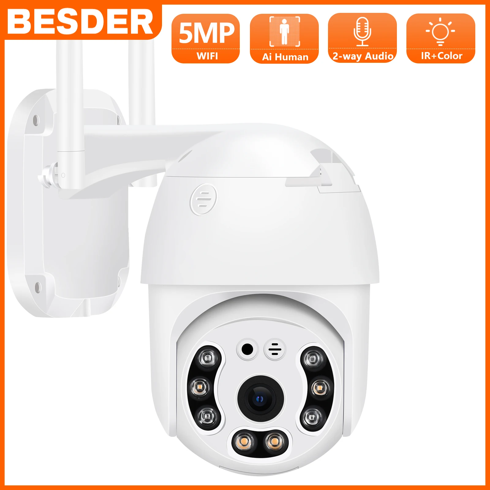 

UHD 5MP 3MP PTZ WiFi IP Camera H.265 AI Human Detect Two Way Audio 2MP iCSee Wireless Outdoor Video Security Protection Camera