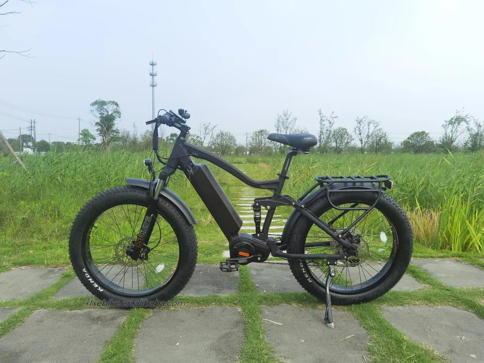 High Power E MTB 8 Speed Fat Tire Full Suspension Electric Mountain Bike 1000w Bafang M620 Mid Drive Ebike for Hunting image 3