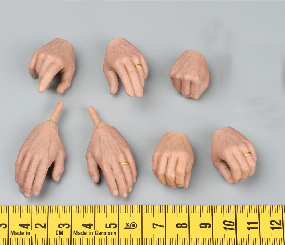 For Sale DAMTOYS DAM 1/6th DMS033 Vito Corleone Golden Years Version Hand Model With Ring 7PCS/SET For 12inch Body